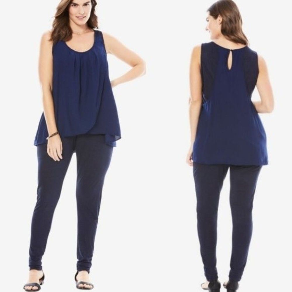 Chelsea Studio Cascade Jumpsuit Size 4X – Plus Size Elegant Jumpsuit